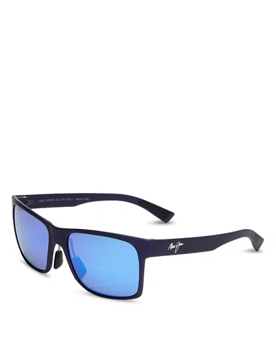 Maui Jim Hoopili Square Sunglasses, 58mm In Blue