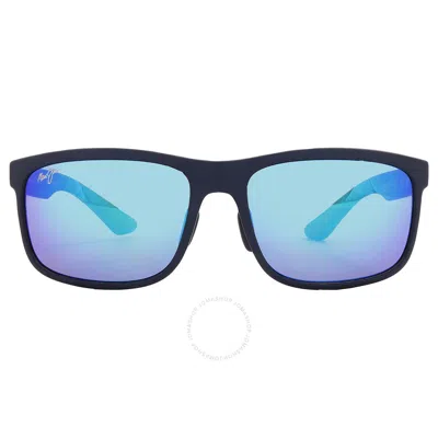 Maui Jim Huelo Blue Hawaii Rectangular Men's Sunglasses B449-03 58