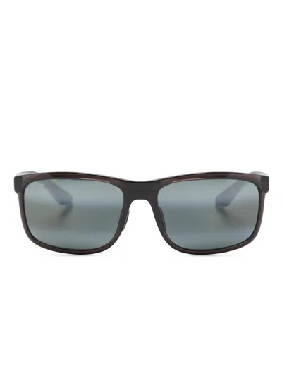 Maui Jim Huelo Double-gradient Lenses Rectangle-frame Sunglasses In Grey