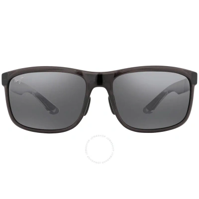 Maui Jim Huelo Neutral Grey Rectangular Unisex Sunglasses 449-11 58