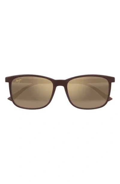 Maui Jim Hulili 57mm Polarized Rectangular Sunglasses