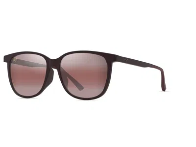 Maui Jim Ilikea Af Fashion Sunglasses Matte Burgundy/maui Rose Polarized: One Size In Brown