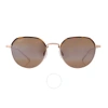 MAUI JIM MAUI JIM ISLAND EYES HCL BRONZE ROUND UNISEX SUNGLASSES H859-16 50