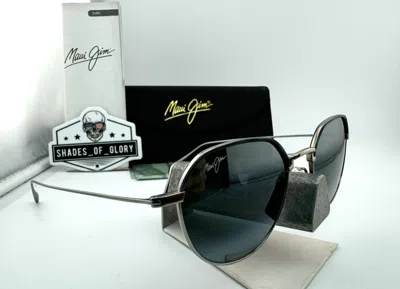 Pre-owned Maui Jim Island Eyes Mj 859-11b Titanium Neutral Grey Polarized Sunglasses