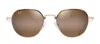 Maui Jim Island Eyes Hcl Bronze Round Unisex Sunglasses H859-16 50 In Brown