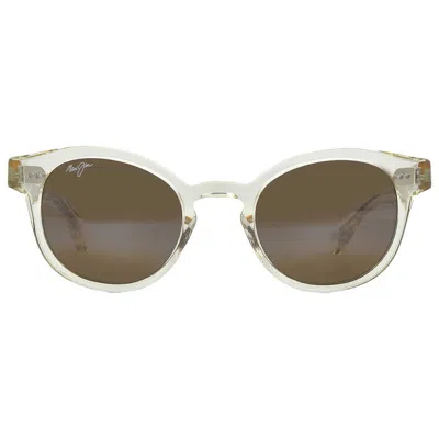 Maui Jim Joy Ride Hcl Bronze Oval Unisex Sunglasses H841-21d 49 In Brown