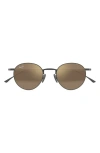 Maui Jim Kaapeha 48mm Small Polarizedplus2® Round Sunglasses