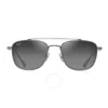 Maui Jim Kahana Neutral Grey Navigator Unisex Sunglasses Gs640-17 53