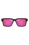 Maui Jim Kahiko Classic Rectangular Sunglasses, 53mm In Matte Burgundy