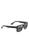 Maui Jim Kahiko Classic Rectangular Sunglasses, 53mm In Matte Black