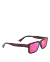 Maui Jim Kahiko Classic Rectangular Sunglasses, 53mm In Red/pink Polarized Solid