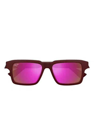 Maui Jim Kahiko Square-frame Sunglasses In Red