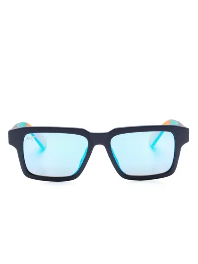 Maui Jim Kahiko Square-frame Sunglasses In Blue