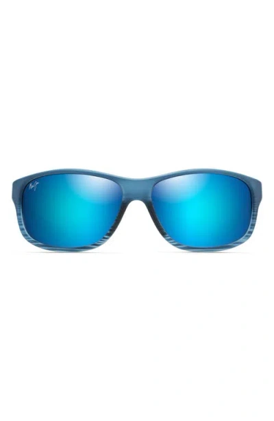 MAUI JIM MAUI JIM KAIWI CHANNEL 62MM POLARIZEDPLUS2® RECTANGULAR SUNGLASSES