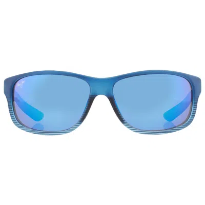 Maui Jim Kaiwi Channel Blue Hawaii Wrap Unisex Sunglasses B840-03s