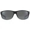 Maui Jim Kaiwi Channel Nuetral Grey Wrap Unisex Sunglasses 840-11d 62 In Black