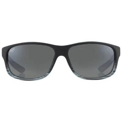 Maui Jim Kaiwi Channel Nuetral Grey Wrap Unisex Sunglasses 840-11d 62 In Multi