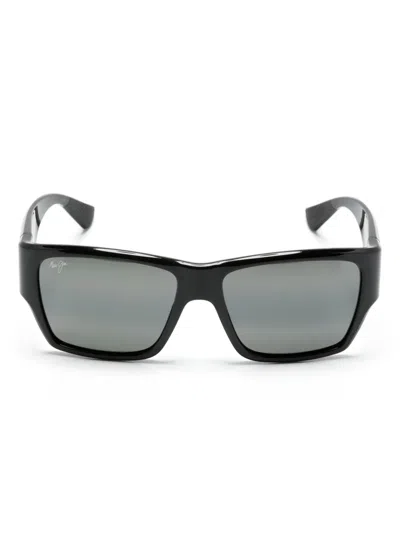 Maui Jim Kaolu Sonnenbrille Mit Eckigem Gestell In Schwarz