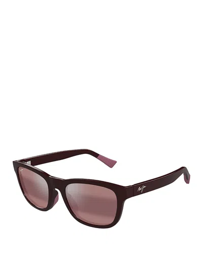 Maui Jim Kapii Square Sunglasses, 54mm In Shiny Red