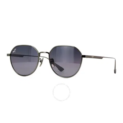 Maui Jim Kaulana Neutral Grey Round Unisex Sunglasses Gs627-17 55 In Blue