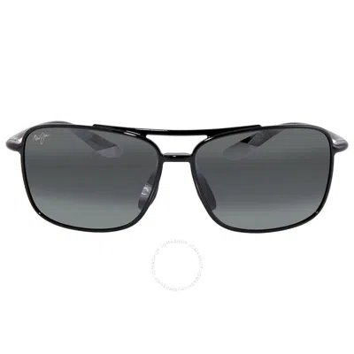 Maui Jim Kaupo Gap Neutral Grey Navigator Unisex Sunglasses 437-02 61 In Black