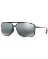 Maui Jim Polarized Sunglasses , 437 Kaupo Gap In Black,grey Polar