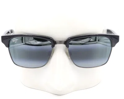 Pre-owned Maui Jim Kawika Black Gloss Pewter Gray Polarized Sunglasses 257-17c $319 In Neutral Gray
