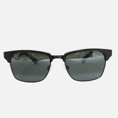 Pre-owned Maui Jim Kawika Men's Black Frame Sunglasses Neutral Grey Polarized Lens 257-17c In Gray