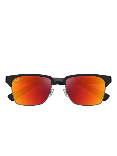 Maui Jim Kawika Square-frame Sunglasses In Black