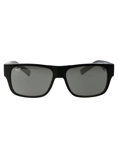 Maui Jim Keahi Rectangular Frame Polarized Sunglasses In Grey