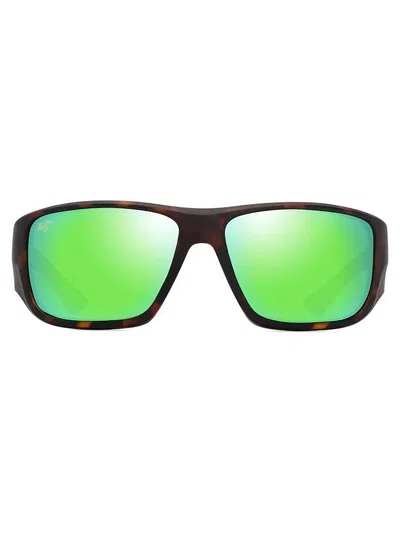 Maui Jim Keha Bold Tortoiseshell Frame Sunglasses In Brown