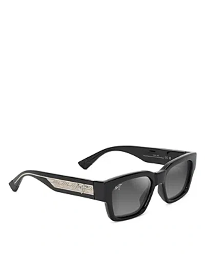 Maui Jim Kenui Sunglasses In Black/gray Polarized Solid