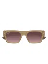 Maui Jim Kenui Rectangular-frame Sunglasses In Neutral