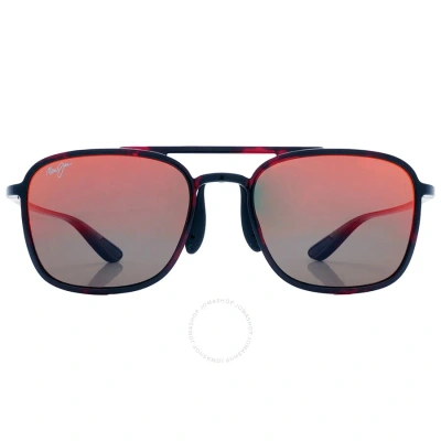Maui Jim Keokea Hawaii Lava Navigator Unisex Sunglasses Rm447-04t 55 In Black / Tortoise