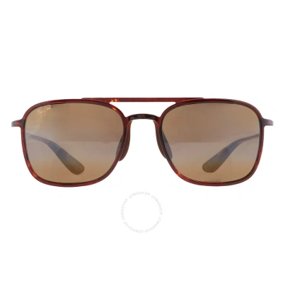 Maui Jim Keokea Hcl Bronze Navigator Unisex Sunglasses H447-10 55 In Bronze / Tortoise