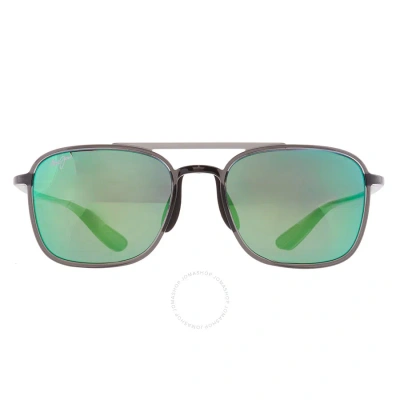 Maui Jim Keokea Mauigreen Navigator Unisex Sunglasses Gm447-11 55 In Green / Grey