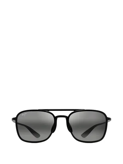 Maui Jim Keokea Square-frame Sunglasses In Black