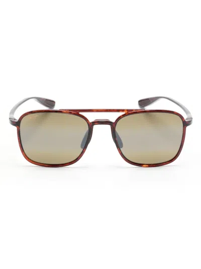 Maui Jim Keokea Tortoiseshell Pilot Sunglasses In Brown