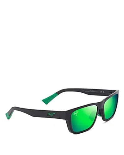 Maui Jim Keola Rectangular Sunglasses, 57mm In Black