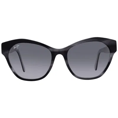 MAUI JIM KILA NEUTRAL GREY BROWLINE LADIES SUNGLASSES GS819-02A 54