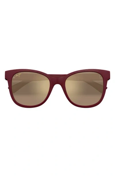 Maui Jim Kioppa 54mm Polarizedplus2® Cat Eye Sunglasses In Matte Cyclamen