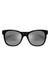 Maui Jim Kioppa 54mm Polarizedplus2® Cat Eye Sunglasses In Shiny Black