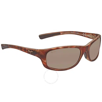 Maui Jim Kipahulu Polarized Hcl Bronze Rectangular Unisex Sunglasses H279-10mr 59 In Bronze / Tortoise