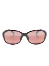 Maui Jim Koki Beach Round-frame Sunglasses In Black
