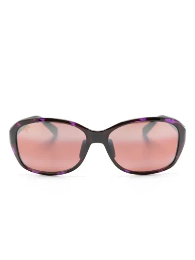 Maui Jim Koki Beach Round-frame Sunglasses In Black