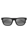 Maui Jim Kāpi‘i Square-frame Sunglasses In Black