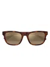 Maui Jim Kāpi‘i Tortoiseshell Square Sunglasses In Brown