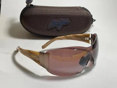 Pre-owned Maui Jim Kula Polarized Sunglasses 514-22 Copper/rose Shield In Pink