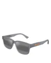 Maui Jim Kuniahi Rectangle Sunglasses, 58mm In Transparent Gray