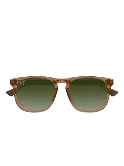 Maui Jim Kùpa‘a Logo-detail Sunglasses In Brown